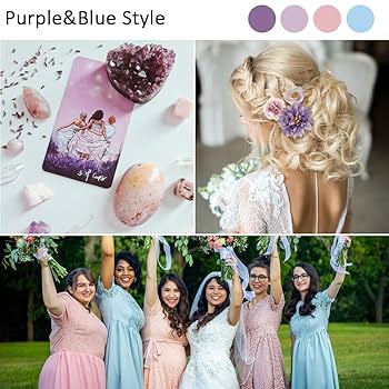 Amazon.com : Ahoney 21 Pieces Purple Flowers Hair Clips for